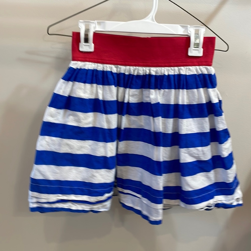 Mini Boden, red white and blue girl skirt - size 10